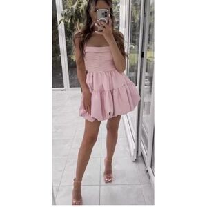 NWOT Powder Pink Strapless Mini Dress